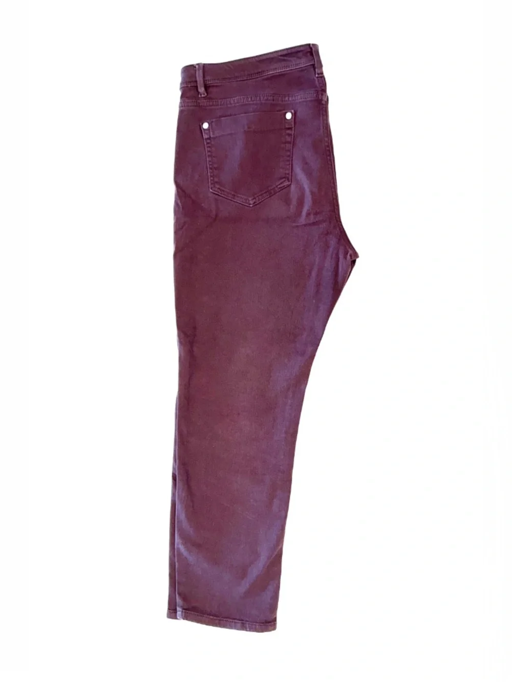 J.Jill Denim Authentic Fit Slim Ankle Jeans 14P Eggplant